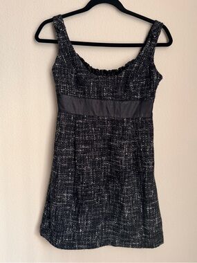 Vintage Guess Black Tweed Mini Dress Y2K